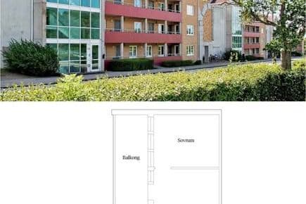 Nyrenoverad 2:a med balkong i Lund C