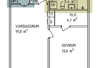 Möblerad 2:a med uteplats – Vildanden
