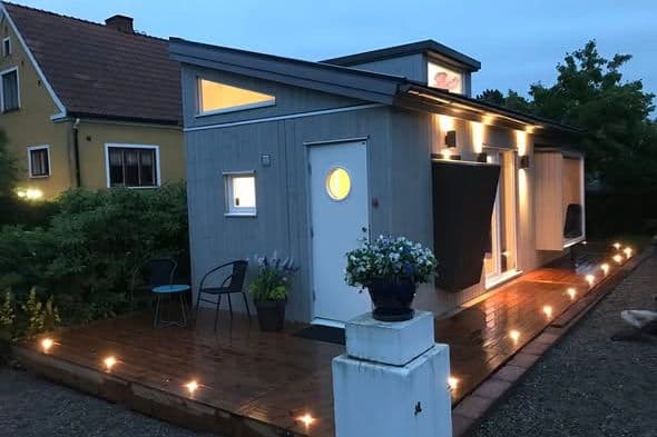 Modernt minihus nära centrala Lund